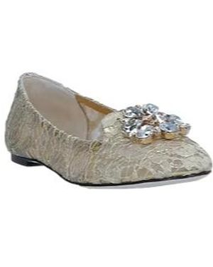 Dolce & Gabbana Minimalist Rhinestone Loafers - Grey