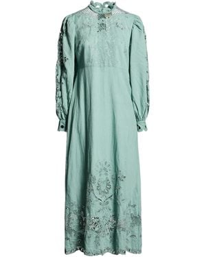 FARM Rio Longsleeve Waistcinched Dress - Green