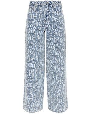 Self-Portrait Belt-Loop Jeans - Blue