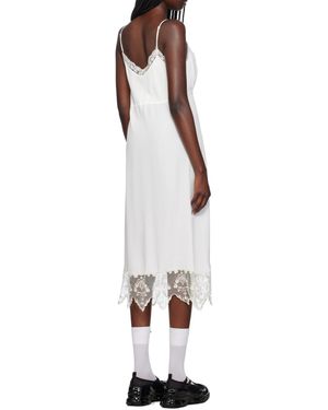 Simone Rocha Lace-Trim Midi Dress - White