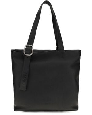 Loewe Loop Leather Tote Bag - Black