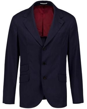 Brunello Cucinelli Two-Piece Cotton-Cashmere Suit - Blue