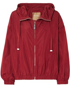 Max Mara Long Sleeve Hooded Casual Jacket - Red
