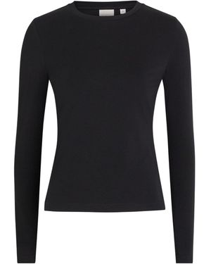 Varley Slim Fit Crew Neck Long Sleeve Top - Black