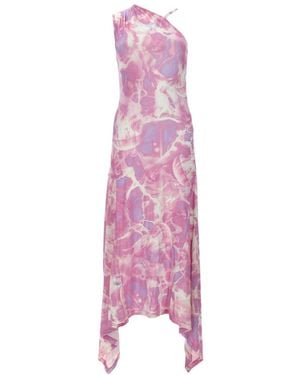 Versace Jeans Couture Couture Asymmetric Printed Dress - Pink