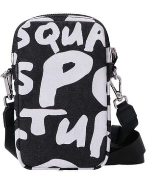 DSquared² Pop 80's Logo-Print Neck Pouch - Black