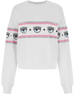 Chiara Ferragni Logomania Cotton Sweatshirt - White