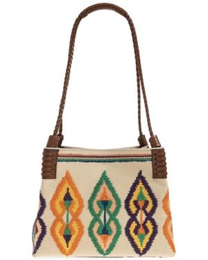 Etro Libra Embroidered Shoulder Bag - Metallic