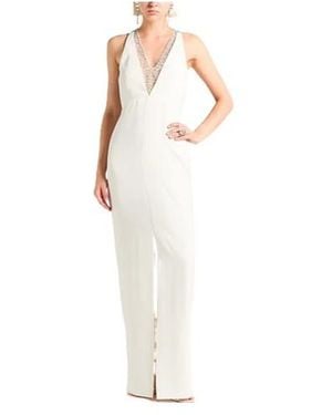 Max Mara Sleeveless Deep V-Neck Dress - White