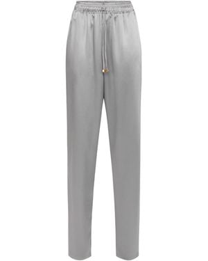 Elisabetta Franchi Satin Crepe Jogger Trousers - Grey