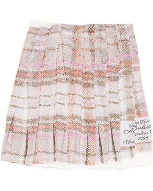 Acne Studios Pleated Plaid Mini Skirt - Pink