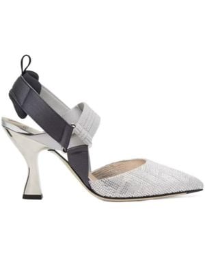 Fendi Colibrì Slingback Court Shoes - White