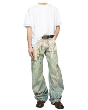 Acne Studios 2006 Relaxed Fit Distressed Jeans - Green