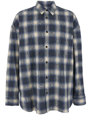 Juun.J Check Long Sleeve Shirt - Blue