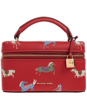 MICHAEL Michael Kors Jana Printed Leather Tote Bag - Red