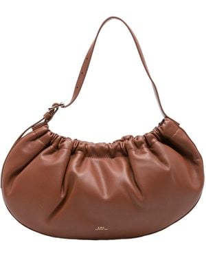 A.P.C. Ruched Shoulder Bag - Brown