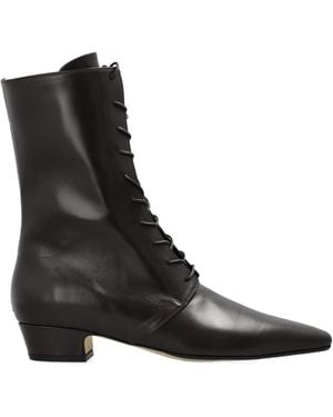 Aeyde Elva Lace-Up Ankle Boots - Black