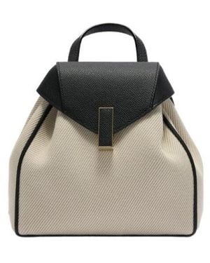 Valextra Iside Textured Canvas Backpack Mini - Black