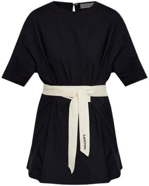 Lanvin Belted T-Shirt - Black