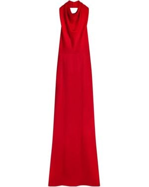 Givenchy Long Draped Halterneck Dress - Red