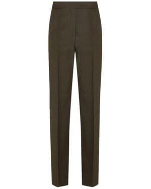 Max Mara Pleated Slim-Fit Trousers - Grey