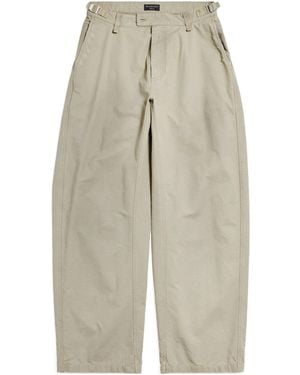 Balenciaga Distressed Straight-Leg Trousers - White