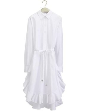 Dior Iviera Mid-Length Ruffled Dress - White