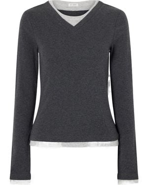 St. Agni Crew Neck Long-Sleeve T-Shirt - Blue