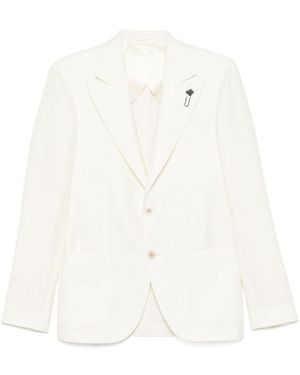 Lardini Single-Breasted Blazer - White