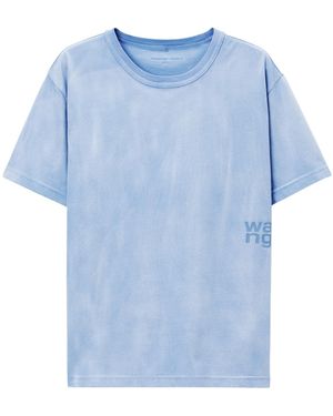 T By Alexander Wang Puff Logo Jersey T-Shirt - Blue
