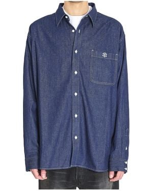 Celine Long-Sleeved Denim Shirt - Blue