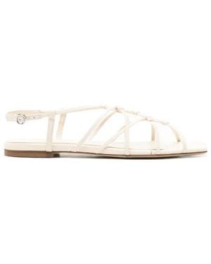 Aeyde Anisa Knot-Detail Sandals - White