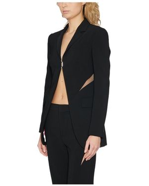 DSquared² Cut-Out Detailed Long Sleeved Blazer - Black
