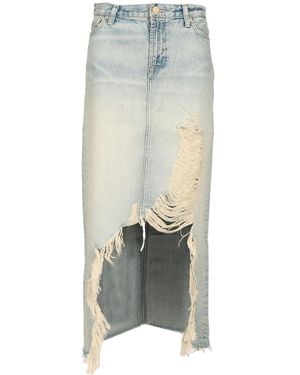 7 For All Mankind Mid Skirt Peaches With Destroyed Hem - Blue