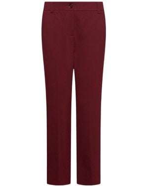 Marella Casual Pants With Belt Loops - Red