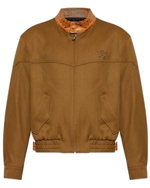 MCM Long-Sleeved Zippered Jacket - Brown