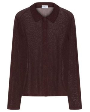 Marella Viscose And Lurex Shirt - Brown