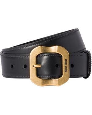 Miu Miu Leather Belt - Blue