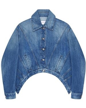 Givenchy Asymmetric Hem Denim Jacket - Blue
