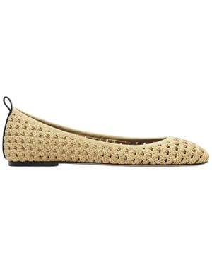 Marc Jacobs The Crochet Lace Up Ballerina - Natural