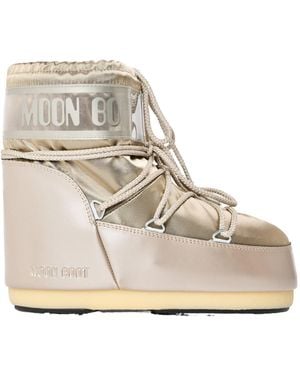 Moon Boot Icon Low Glance Satin Boots - Natural