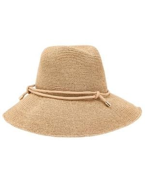 Emporio Armani Woven Wide Brim Hat - White