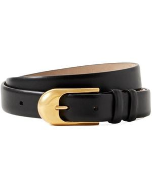 KHAITE Leather Belt - White