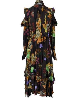 Off-White c/o Virgil Abloh Leaves Romantic Dress - Black