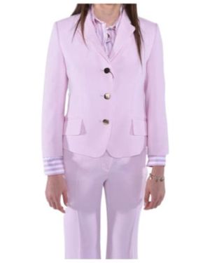 Max Mara Studio Single-Breasted Belted Jacket - Purple