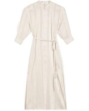 Zeus+Dione Maira Button Dress - White