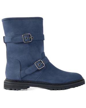 Manolo Blahnik Buckle Ankle Boots - Blue