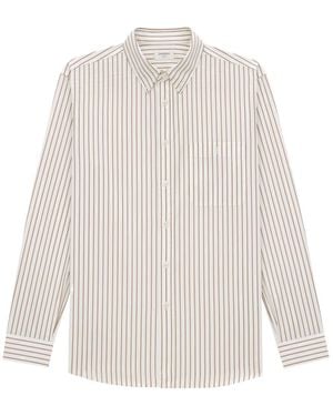 Saint Laurent Striped Motif Shirt - White