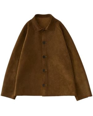 Studio Nicholson Bowe Leather Jacket - Brown