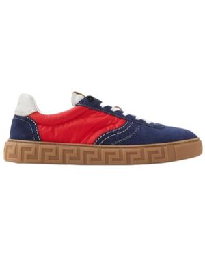 Versace Greca Lace-Up Trainers - Red